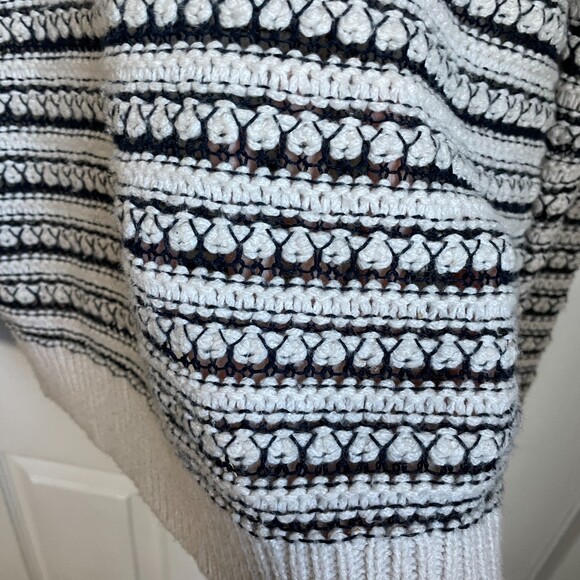 Splendid Hudson Stitch Stripe Pullover Cream Navy sweater - Picture 9 of 11